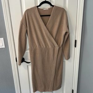Reserved tan sweater dress (flawed) Size - Medium